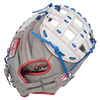 Rawlings Liberty Advanced 33in Fastpitch Catchers Glove (RLACM33FP-24GW), Grey/White
