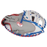 Rawlings Liberty Advanced 33in Fastpitch Catchers Glove (RLACM33FP-24GW), Grey/White