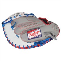 Rawlings Liberty Advanced 33in Fastpitch Catchers Glove (RLACM33FP-24GW), Grey/White