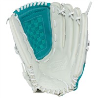 Rawlings Shut Out Series 13in Fastpitch Glove (RSO130W), White/Teal