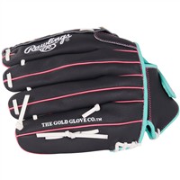Rawlings Youth Sure Catch 12in Fastpitch Glove, Black/Pink