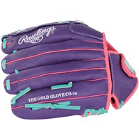 Rawlings Youth Sure Catch 11.5in Fastpitch Glove, Purple/Pink