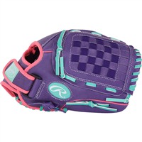 Rawlings Youth Sure Catch 11in Fastpitch Glove, Purple/Pink