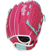 Rawlings Youth Sure Catch 10.5in Fastpitch Glove, Pink/Green