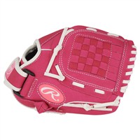 Rawlings Youth Sure Catch 10in Fastpitch Glove, Pink/White