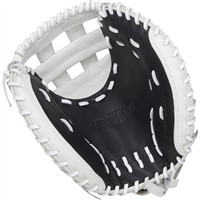 Easton Fundamental Series 33in Fastpitch Catchers Glove (FMFP233B), Black/White