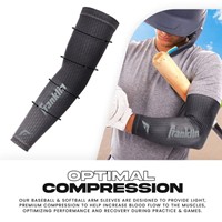 Franklin Adult Compression Arm Sleeves, Black