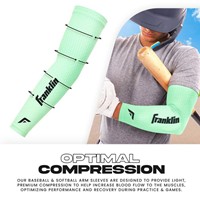 Franklin Adult Compression Arm Sleeves, Light Green