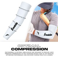 Franklin Adult Compression Arm Sleeves, White
