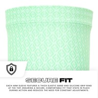 Franklin Youth Compression Arm Sleeves, Light Green