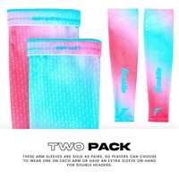 Franklin Youth Compression Arm Sleeves, Pink/Blue