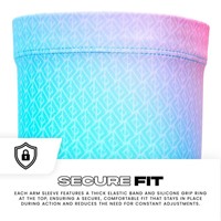 Franklin Youth Compression Arm Sleeves, Pink/Blue
