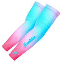 Franklin Youth Compression Arm Sleeves, Pink/Blue
