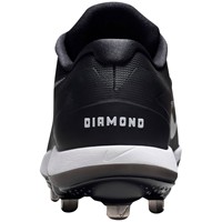 NIKE Mens Diamond Standout Metal Cleats, Black/White