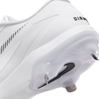 NIKE Mens Diamond Standout Metal Cleats, White/Black