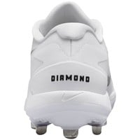 NIKE Mens Diamond Standout Metal Cleats, White/Black