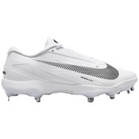NIKE Mens Diamond Standout Metal Cleats, White/Black