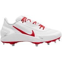 NIKE Mens Diamond Showcase Metal Cleat, White/Red