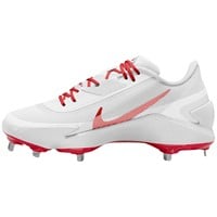NIKE Mens Diamond Showcase Metal Cleat, White/Red