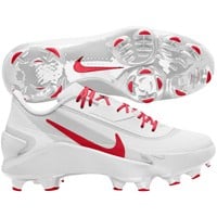 NIKE Mens Diamond Showcase MCS Molded Cleat, White/Red