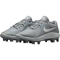 NIKE Mens Diamond Gamer MCS Molded Cleat, Grey/White