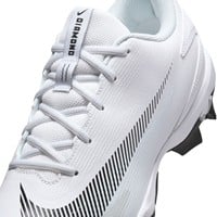 NIKE Mens Diamond Fly Keystone Molded Cleat, White/Black