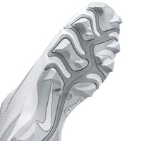 NIKE Mens Diamond Fly Keystone Molded Cleat, White/Grey