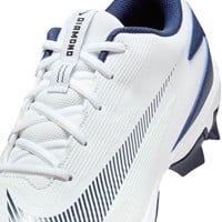 NIKE Mens Diamond Fly Keystone Molded Cleat, White/Navy