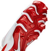 NIKE Mens Diamond Fly Keystone Molded Cleat, White/Red