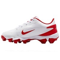 NIKE Mens Diamond Fly Keystone Molded Cleat, White/Red