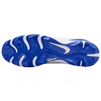 NIKE Mens Diamond Fly Keystone Molded Cleat, White/Royal