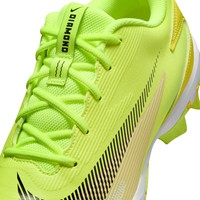 NIKE Mens Diamond Fly Keystone Molded Cleat, Volt/Black