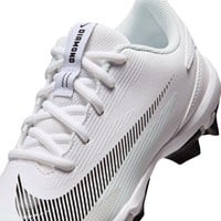 NIKE Youth Diamond Clutch Molded Cleat, White/Black