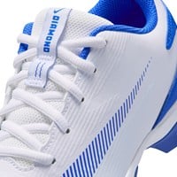 NIKE Youth Diamond Clutch Molded Cleat, White/Royal