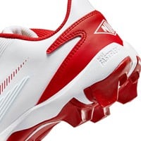 NIKE Youth Diamond Clutch Molded Cleat, White/Red