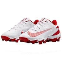 NIKE Youth Diamond Clutch Molded Cleat, White/Red