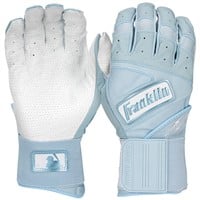 Franklin Youth MLB Powerstrap Infinite Series Batting Gloves, Light Blue