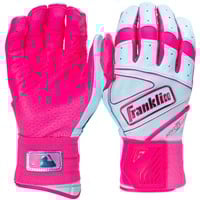 Franklin Youth MLB Powerstrap Infinite Series Batting Gloves, Pink/Blue