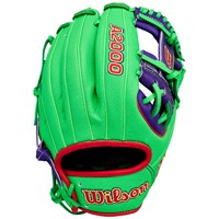 Wilson L/E A2K Big League Chew Sour Apple 1786 11.5in Baseball Glove, Green
