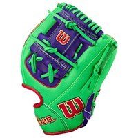 Wilson L/E A2K Big League Chew Sour Apple 1786 11.5in Baseball Glove, Green