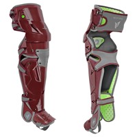 All Star MVP Pro Intermediate Catchers Set, Maroon/Grey