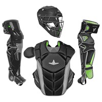 All Star MVP Pro Intermediate Catchers Set, Black/Charcoal