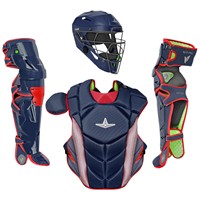All Star MVP Pro Intermediate Catchers Set, Navy/Scarlet