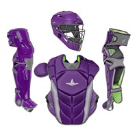 All Star MVP Pro Intermediate Catchers Set, Purple/Grey