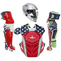 All Star MVP Pro Intermediate Catchers Set, Red/White/Blue
