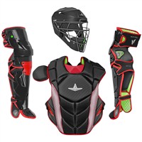 All Star MVP Pro Youth Catchers Set, Black/Scarlet