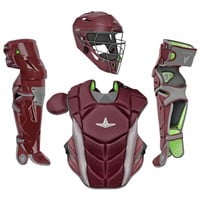 All Star MVP Pro Youth Catchers Set, Maroon/Grey