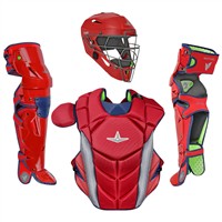All Star MVP Pro Youth Catchers Set, Navy/Red