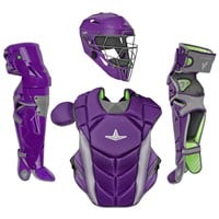 All Star MVP Pro Youth Catchers Set, Purple/Grey
