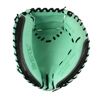 All Star Pro Elite 34in Baseball Catchers Glove, Black/Light Green